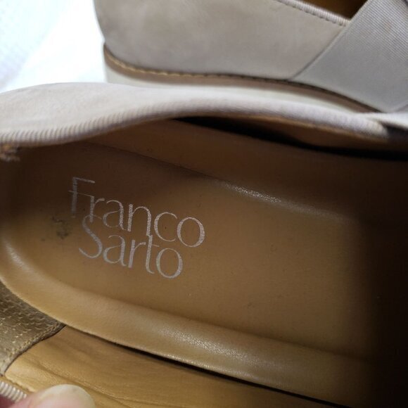 Franco Sarto Hailie 2 Womens Shoes Loafer Size 7.5 Tan Taupe Cream Pre-Owned - Picture 13 of 13